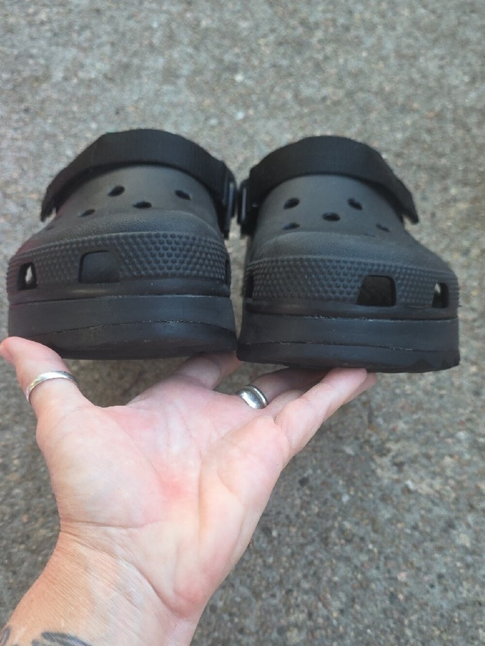 Crocs Classic Black Hiker Clog With Adjustable Strap Size 8 - Picture 6 of 9